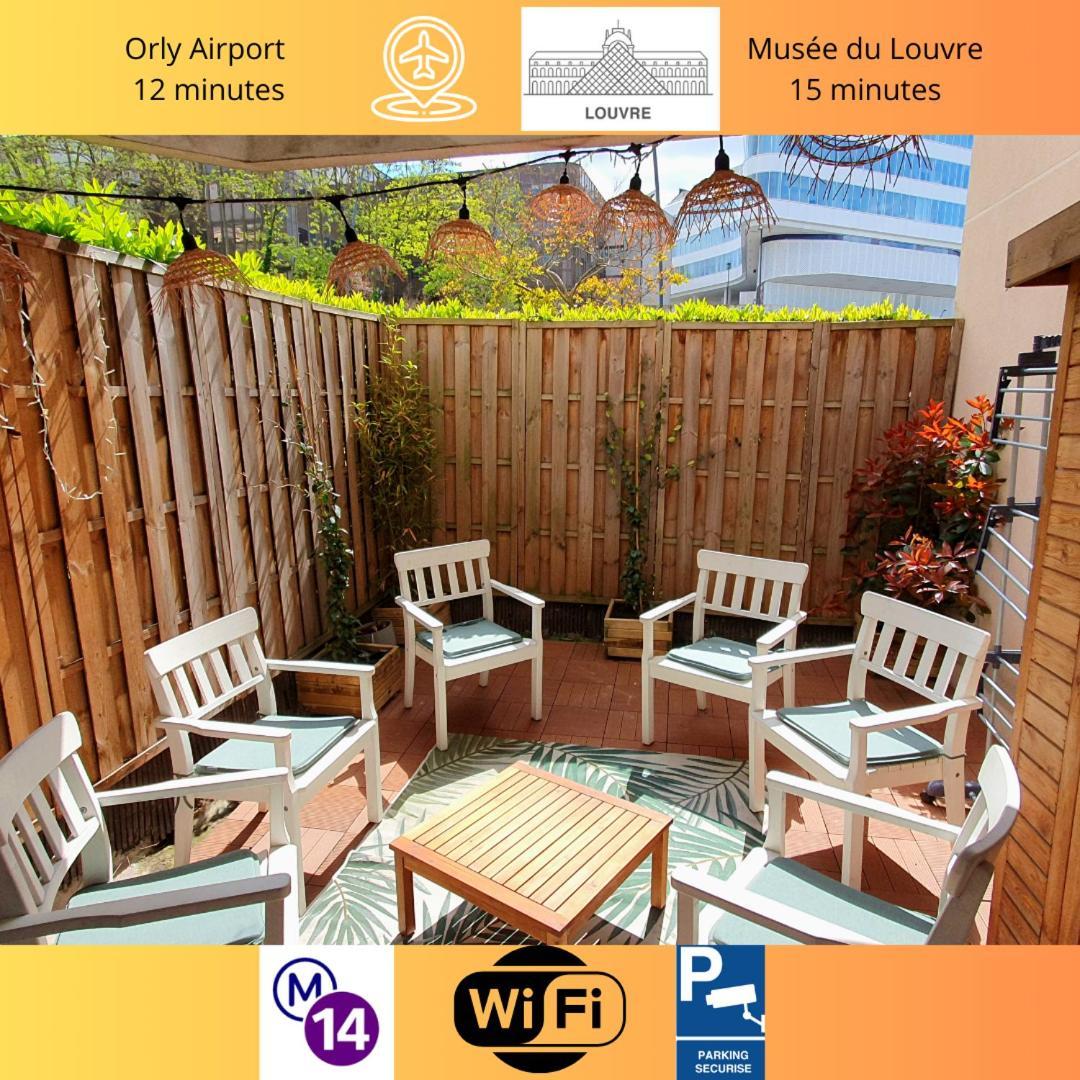 Cosy'N Paris - Parking Secure - Metro 14 - Wifi - Terrace - Premium Bedding Lägenhet Gentilly Exteriör bild